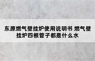 东原燃气壁挂炉使用说明书 燃气壁挂炉四根管子都是什么水